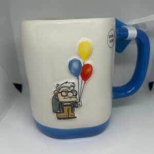 Disney Mug with Blue Handle and Colorful Balloons